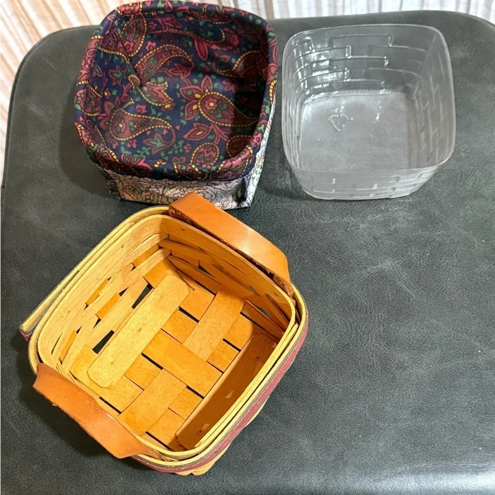1999 Longaberger Father's Day Tee Basket w/Liner & Protector 5.25
